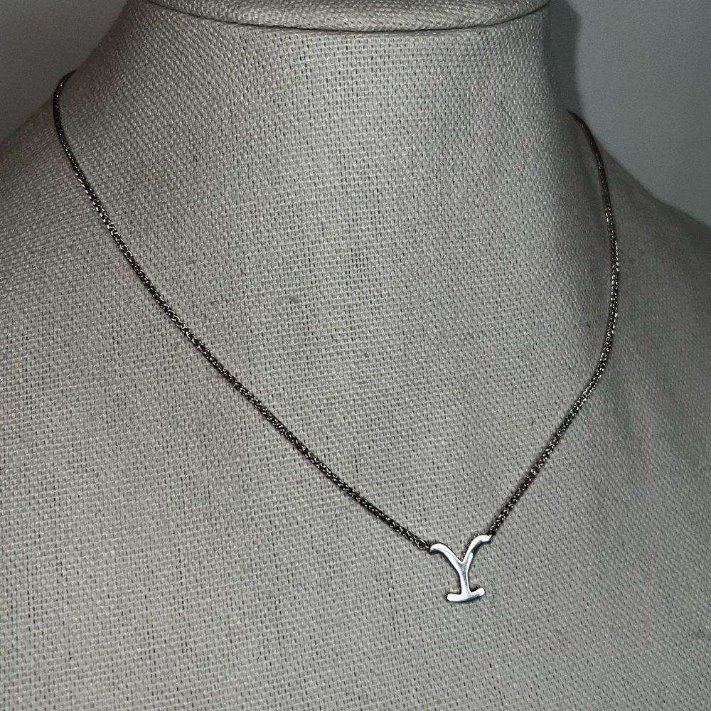 YELLOW ROSE YELLOWSTONE NWT Kendra Scott Silver Chain Y Necklace - Picture 3 of 5